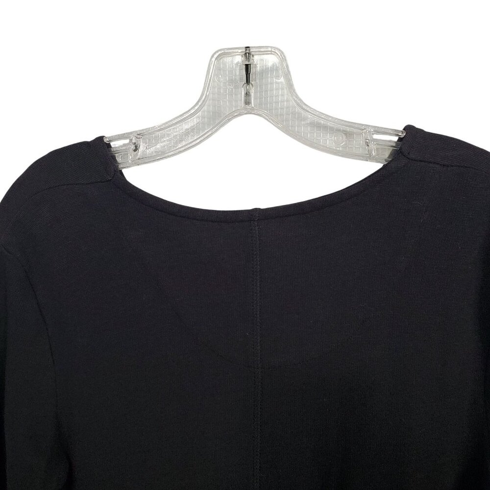 Horny Toad Women M Dress V Neck 3/4 Sleeve Stretch Knit Sweaterdress Minimalist - Picture 7 of 12